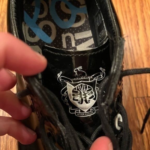 Paul Smith Designer Dress Sneakers Leather Black Mens Size 8 - Picture 7 of 16